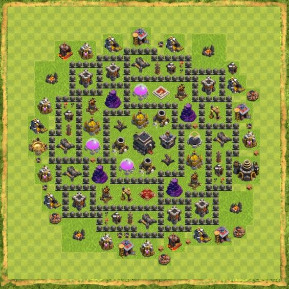 Base Defense Coc Th 9 36