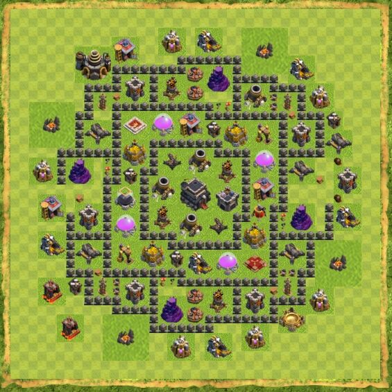 Base Defense Coc Th 9 46