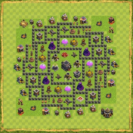 Base Defense Coc Th 9 61