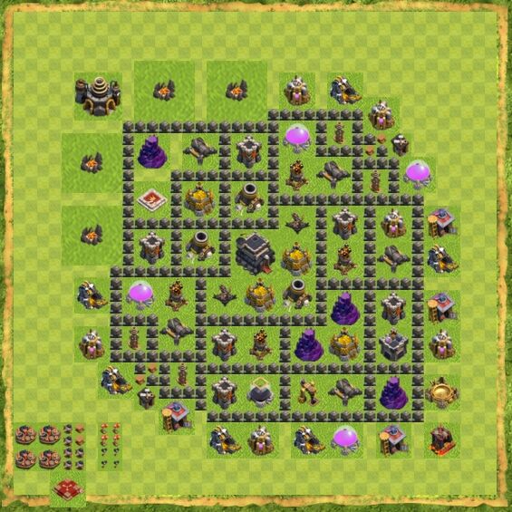 Base Defense Coc Th 9 63