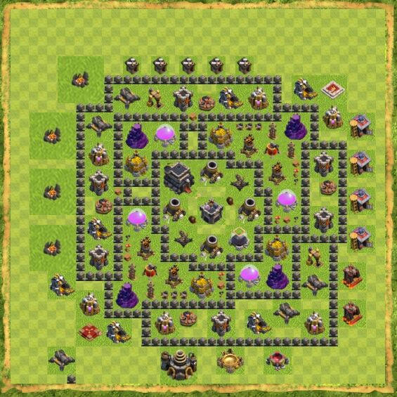 Base Defense Coc Th 9 8