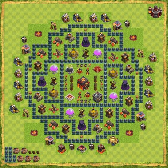 Base Defense Coc Th 10 20
