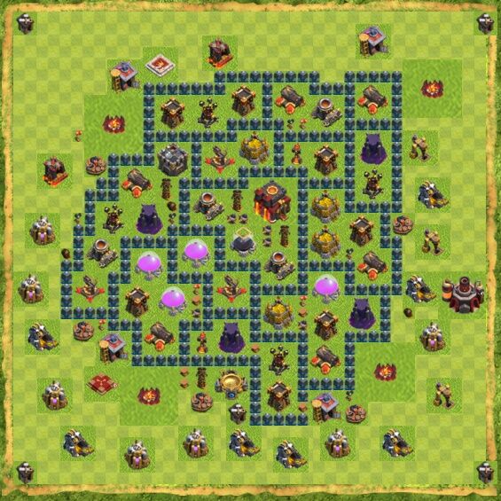 Base Defense Coc Th 10 43