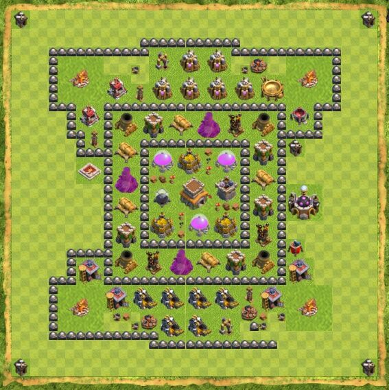 Base Hybrid Coc Th 8 25