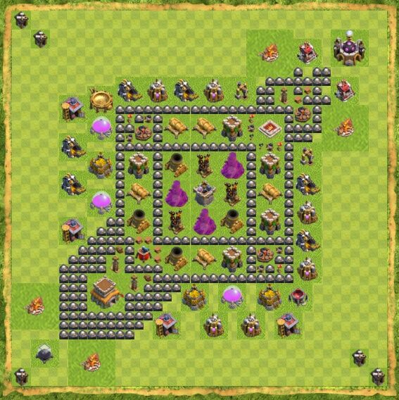Base Hybrid Coc Th 8 45