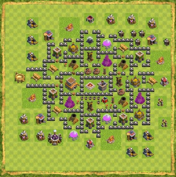 Base War Coc Th 8 19