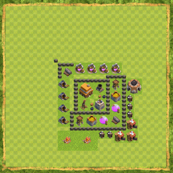Base Defense Coc Th 4 17