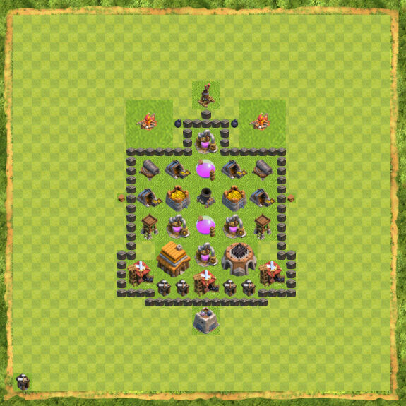 Base Defense Coc Th 4 18