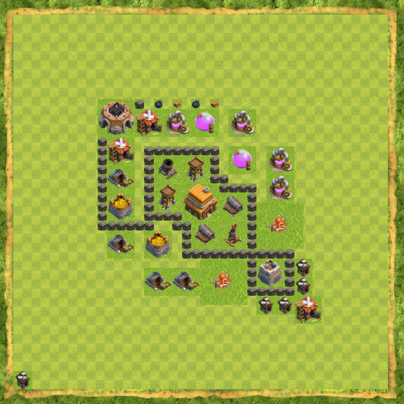 Base Defense Coc Th 4 4