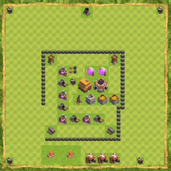 Base Defense Coc Th 4 9