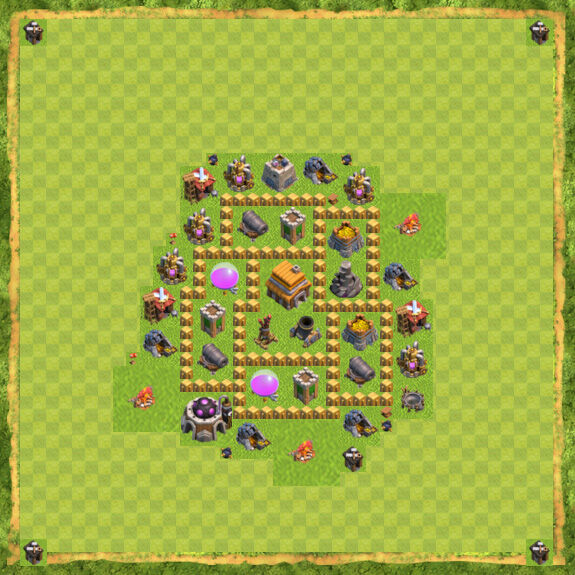 Base Defense Coc Th 5 4