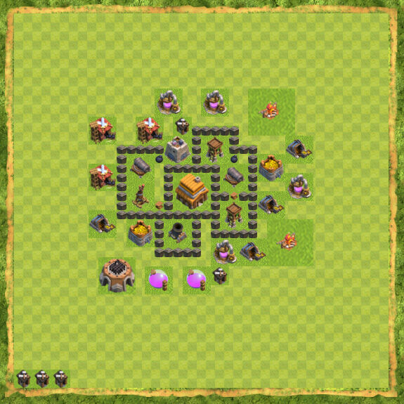 Base War Coc Th 4 21