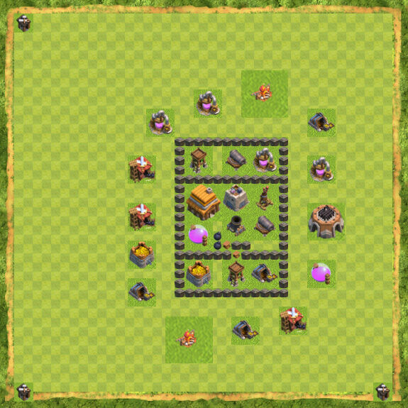 Base War Coc Th 4 25