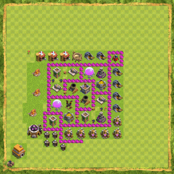 Base Farming Coc Th 6 10