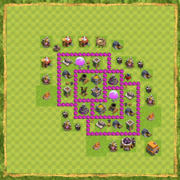 Base Farming Coc Th 6 6