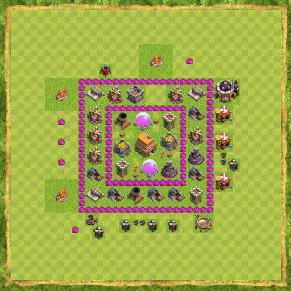 Base Defense Coc Th 6 6