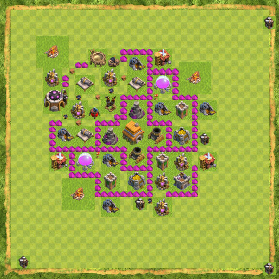Base Defense Coc Th 6 7