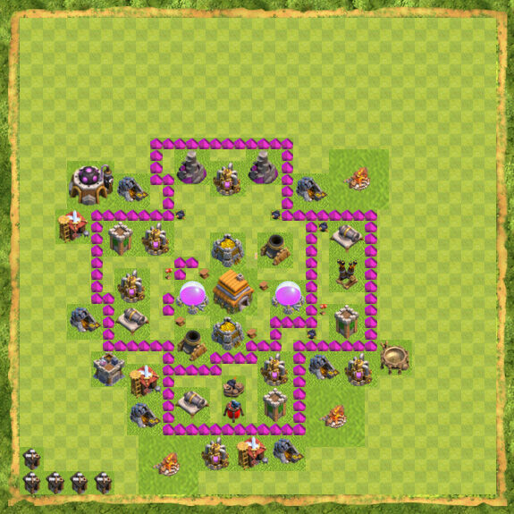 Base Defense Coc Th 6 8