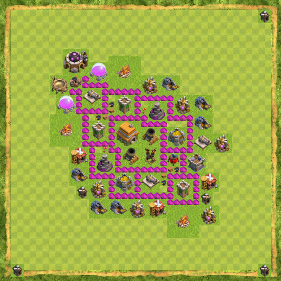 Base War Coc Th 6 16