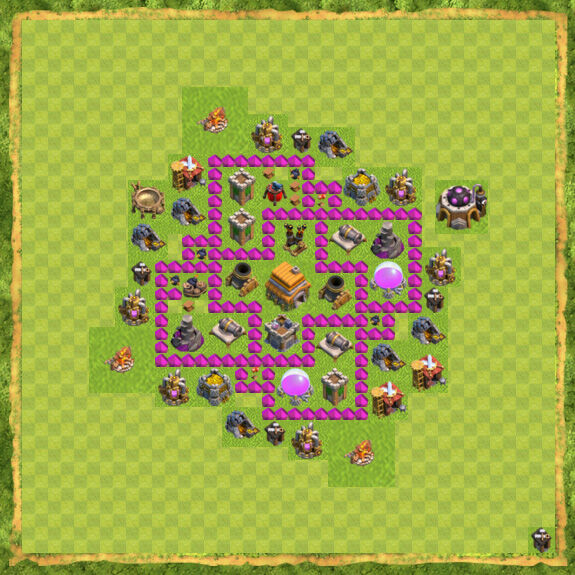 Base War Coc Th 6 32