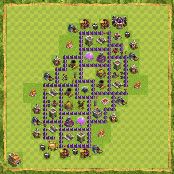 Base Farming Coc Th 7 25