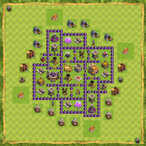 Base Defense Coc Th 7 32