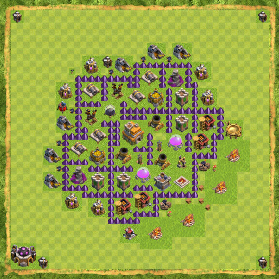 Base Defense Coc Th 7 53