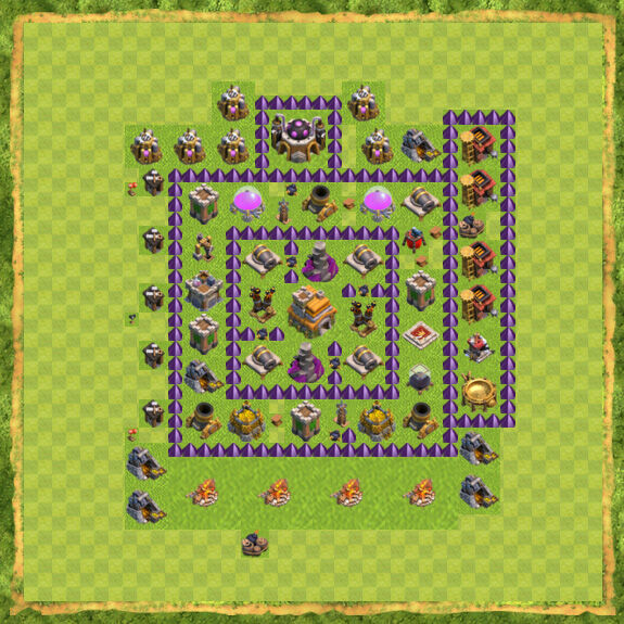 Base War Coc Th 7 38