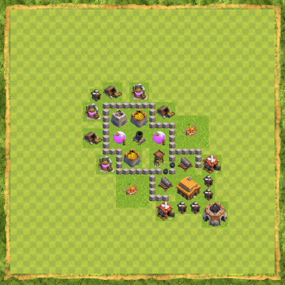 Base Farming Coc Th 3 11