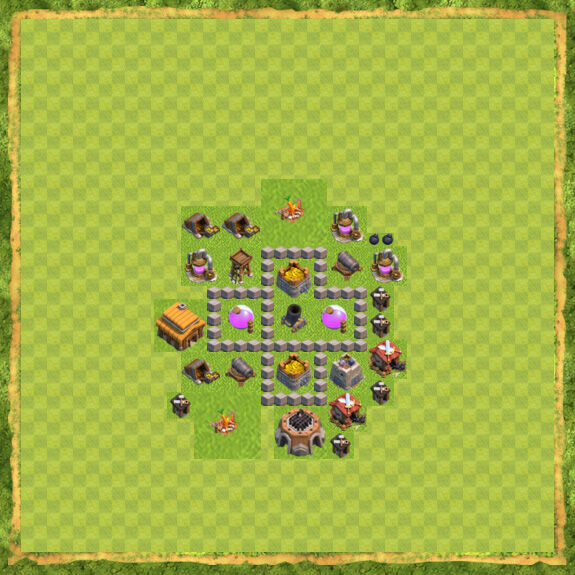 Base Farming Coc Th 3 4