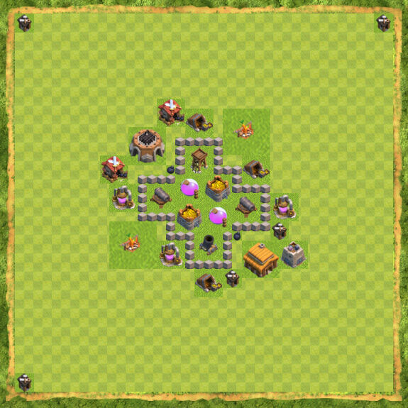 Base Farming Coc Th 3 9