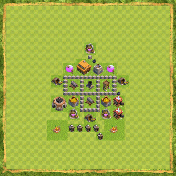 Base Trophy Coc Th 3 6