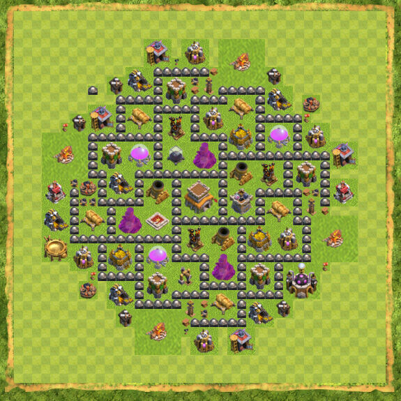 Base Defense Coc Th 8 48
