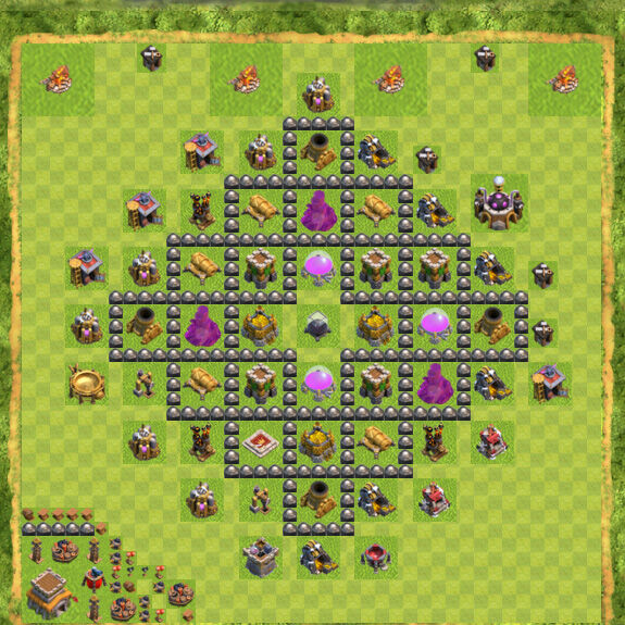 Base Farming Coc Th 8 10