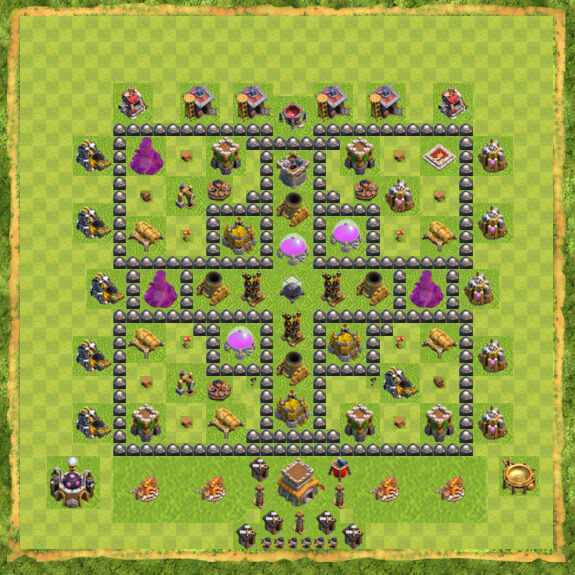 Base Farming Coc Th 8 14