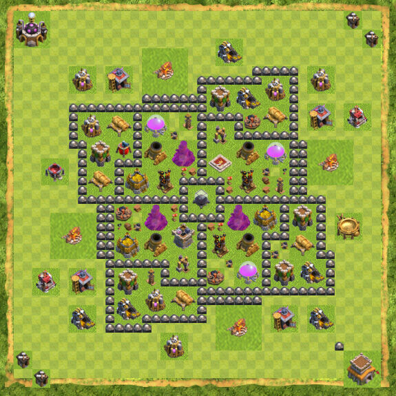 Base Farming Coc Th 8 17