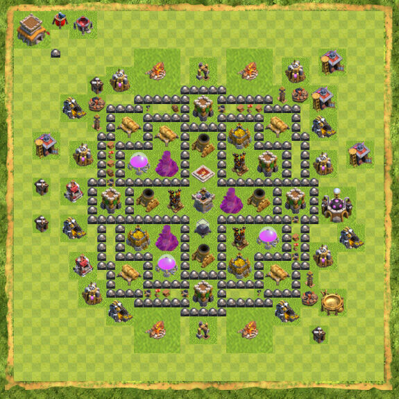 Base Farming Coc Th 8 33