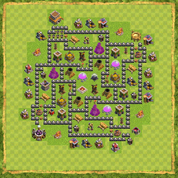 Base Farming Coc Th 8 37