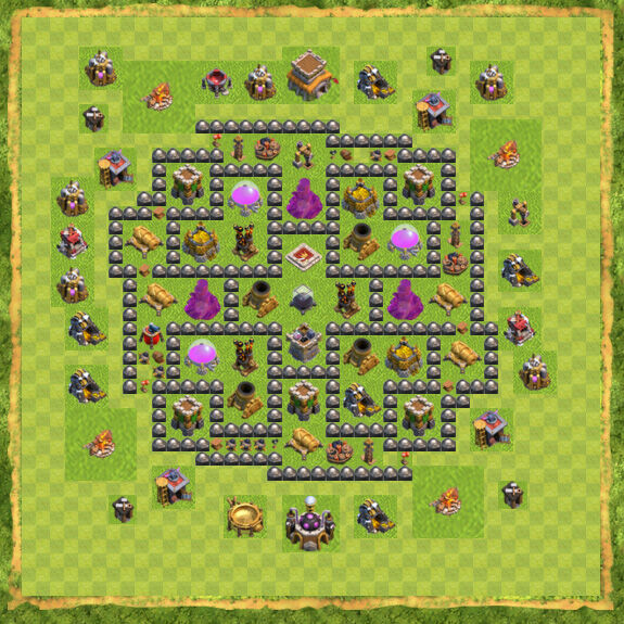 Base Farming Coc Th 8 38