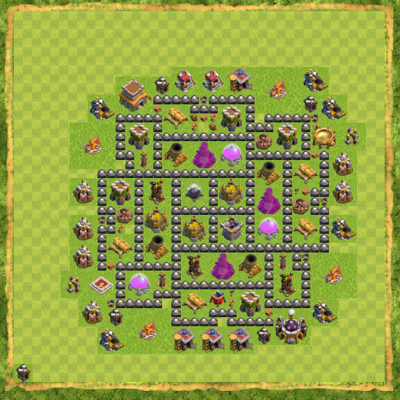 Base Farming Coc Th 8 41