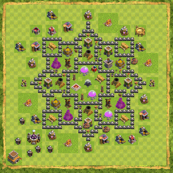 Base Farming Coc Th 8 43