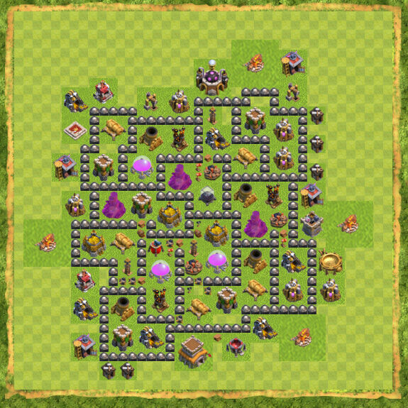 Base Farming Coc Th 8 46