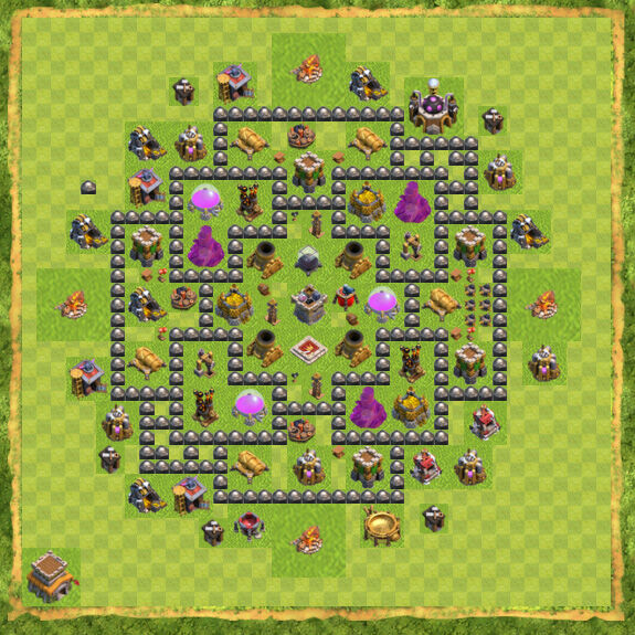 Base Farming Coc Th 8 47