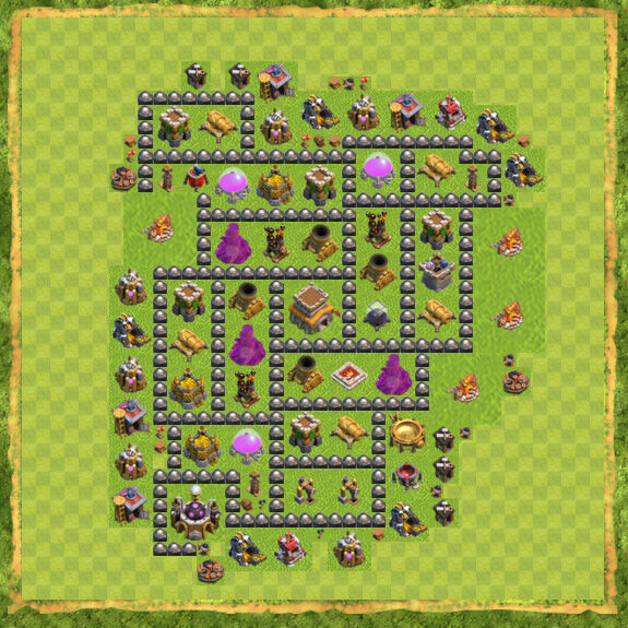 Base Farming Coc Th 8 49