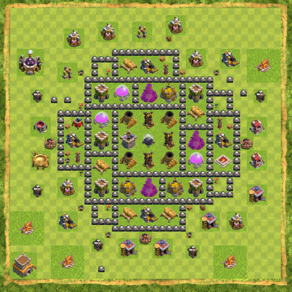 Base Farming Coc Th 8 50