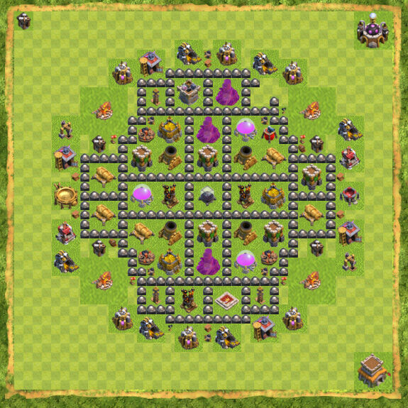 Base Farming Coc Th 8 52