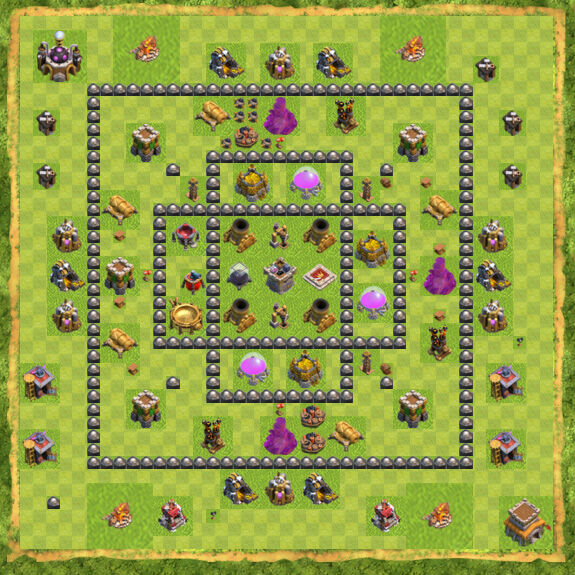 Base Farming Coc Th 8 54