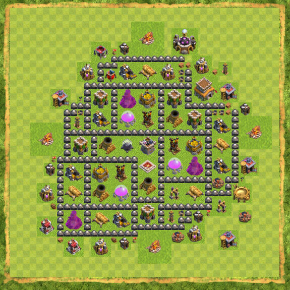 Base Farming Coc Th 8 55