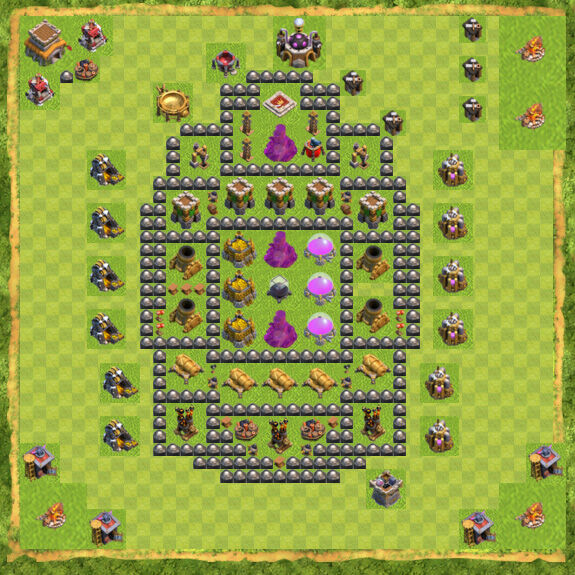 Base Farming Coc Th 8 8
