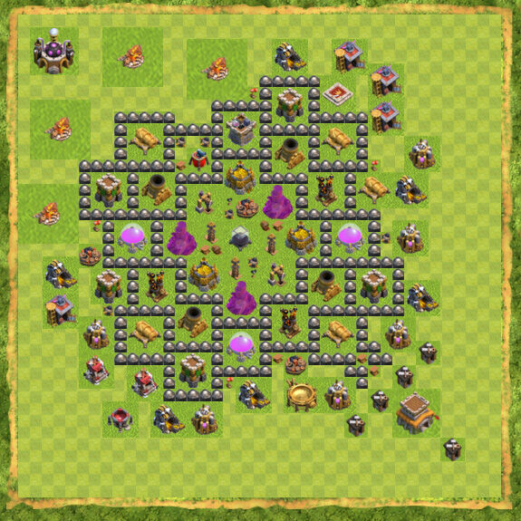 Base Farming Coc Th 8 9